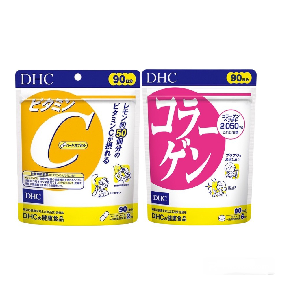 Liệu Trình 3 Tháng Viên Uống Trắng Da L-Cystine, DHC Vitamin C, DHC Collagen - Chống Lão Hoá, Tăng Đàn Hồi Da, Giảm Thâm