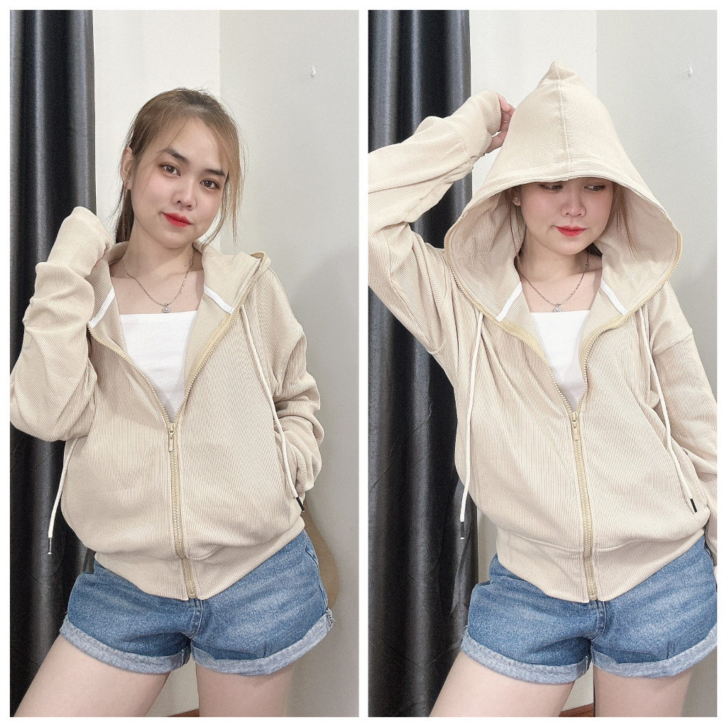 ÁO KHOÁC GÂN 6 TÚI KHÓA KÉO NÓN TO- ÁO KHOÁC NHUNG NGUYỄN