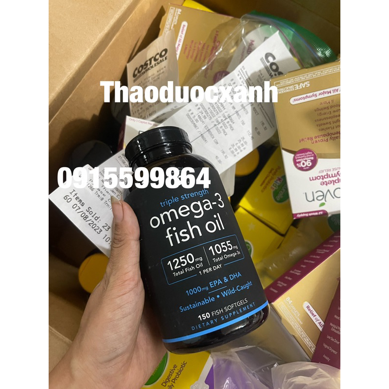 SR Omega 3 fish oil 1250mg fish oil 1055mg omega 3 150 viên
