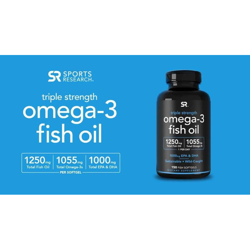SR Omega 3 fish oil 1250mg fish oil 1055mg omega 3 150 viên