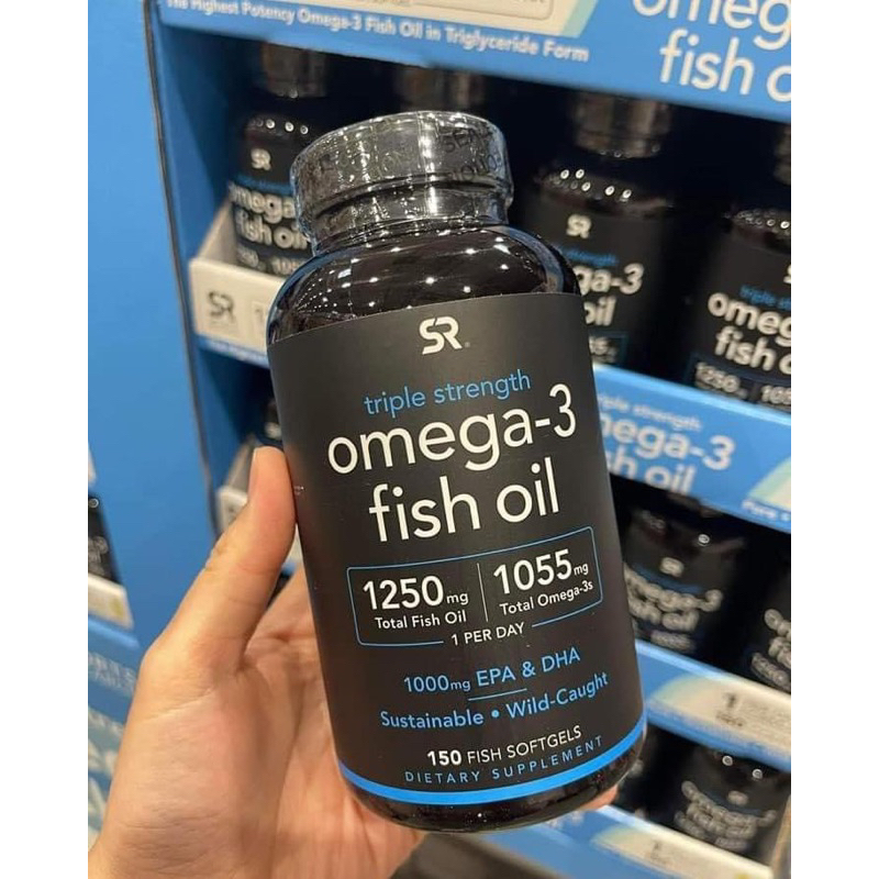 SR Omega 3 fish oil 1250mg fish oil 1055mg omega 3 150 viên