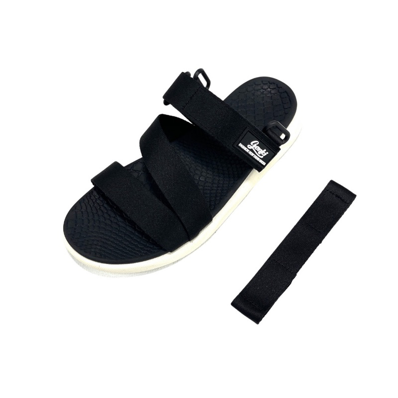 Giày Sandal Nam Genki Màu Đen Quai Chéo Thời Trang Cao Cấp Chính Hãng YK69