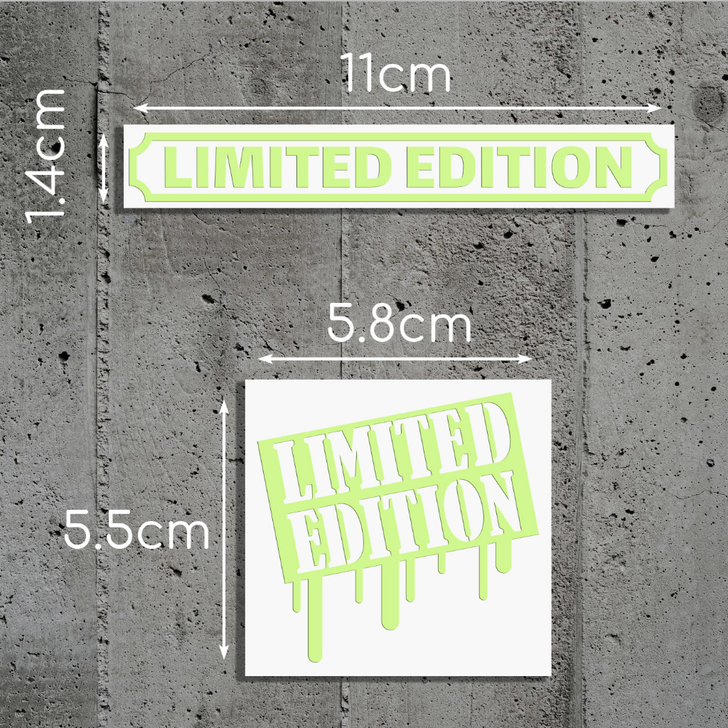 Tem LIMITED EDITION dạ quang phát sáng ban đêm trang trí xe honda Yamaha