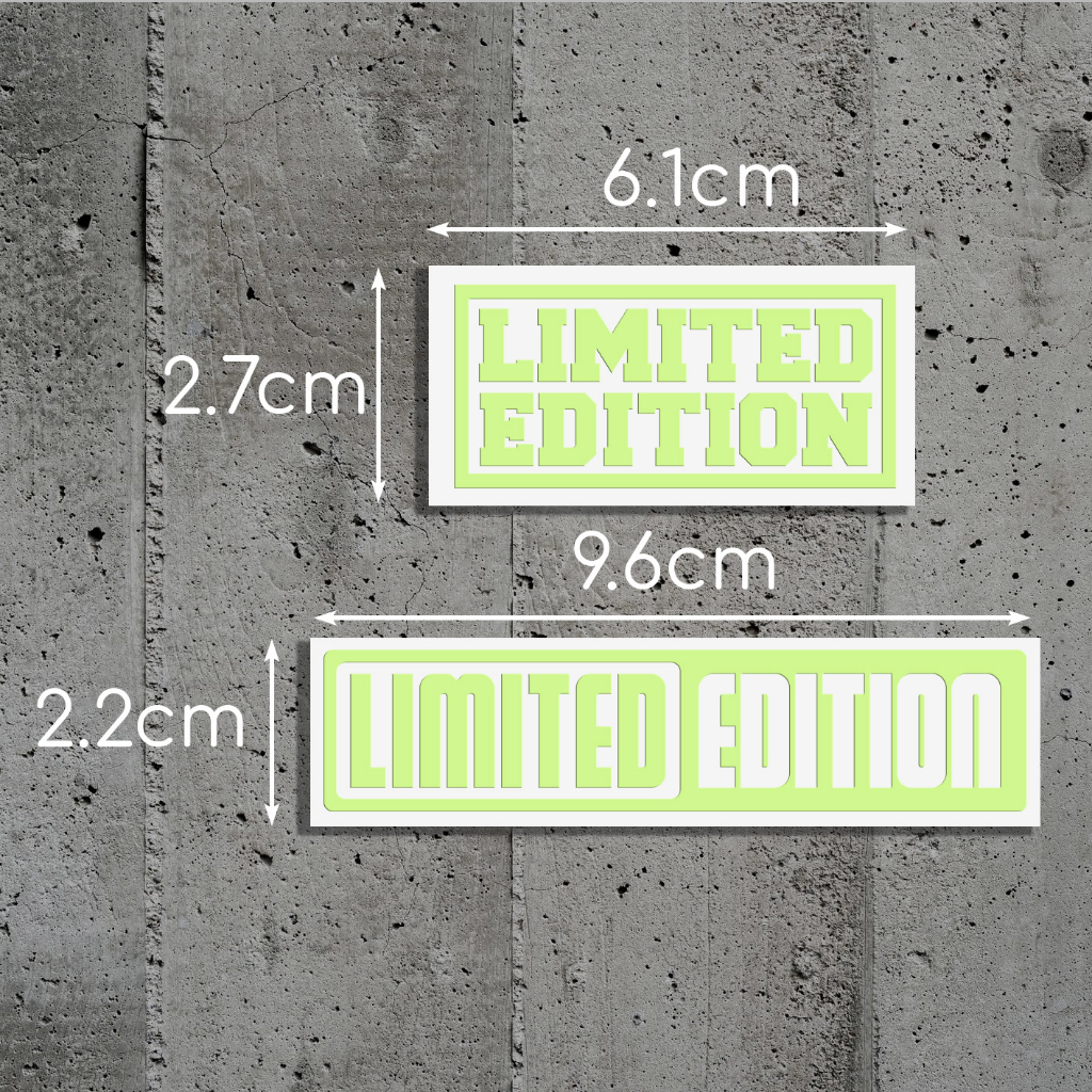 Tem LIMITED EDITION dạ quang phát sáng ban đêm trang trí xe honda Yamaha