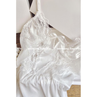 V019 Váy Ngủ Ren 2 Dây Dáng Ngắn Phong Cách Tiểu Thư Sexy Có Phối Ren Dễ Thương Mơ Màng