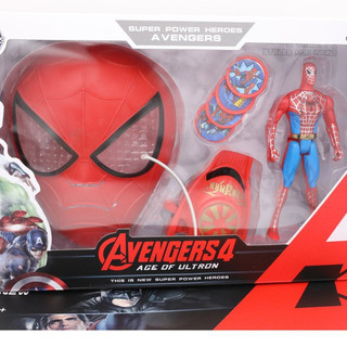 Combo siêu anh hùng Người nhện và mặt nạ Spiderman kèm phụ kiện.
