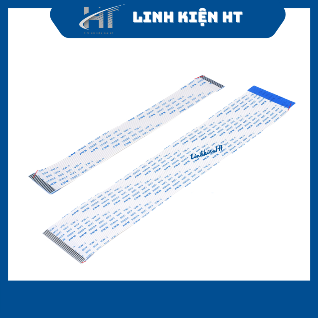Cáp FFC 15P thuận 0.5mm dài 20cm chất lượng tốt - Linh kiện HT