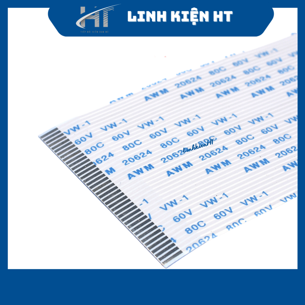 Cáp FFC 15P thuận 0.5mm dài 20cm chất lượng tốt - Linh kiện HT