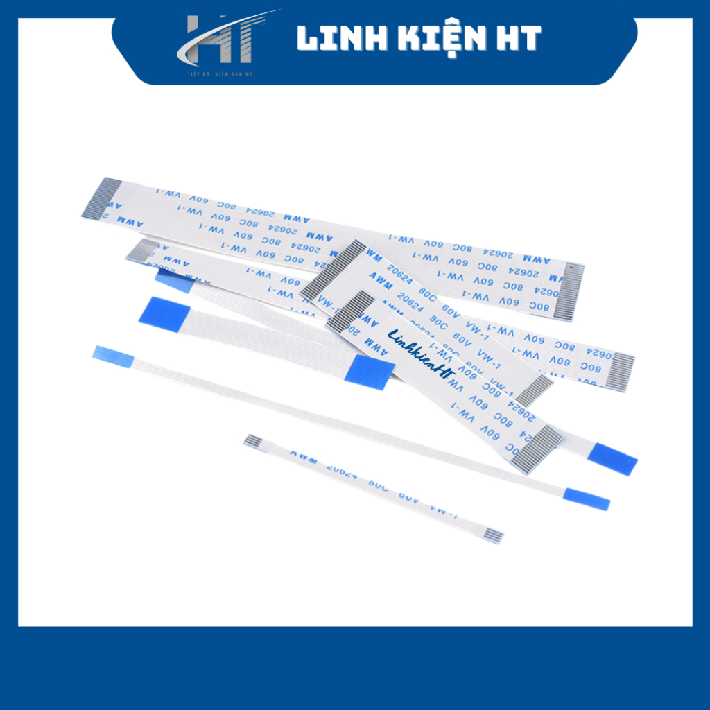 Cáp FFC 15P thuận 0.5mm dài 20cm chất lượng tốt - Linh kiện HT