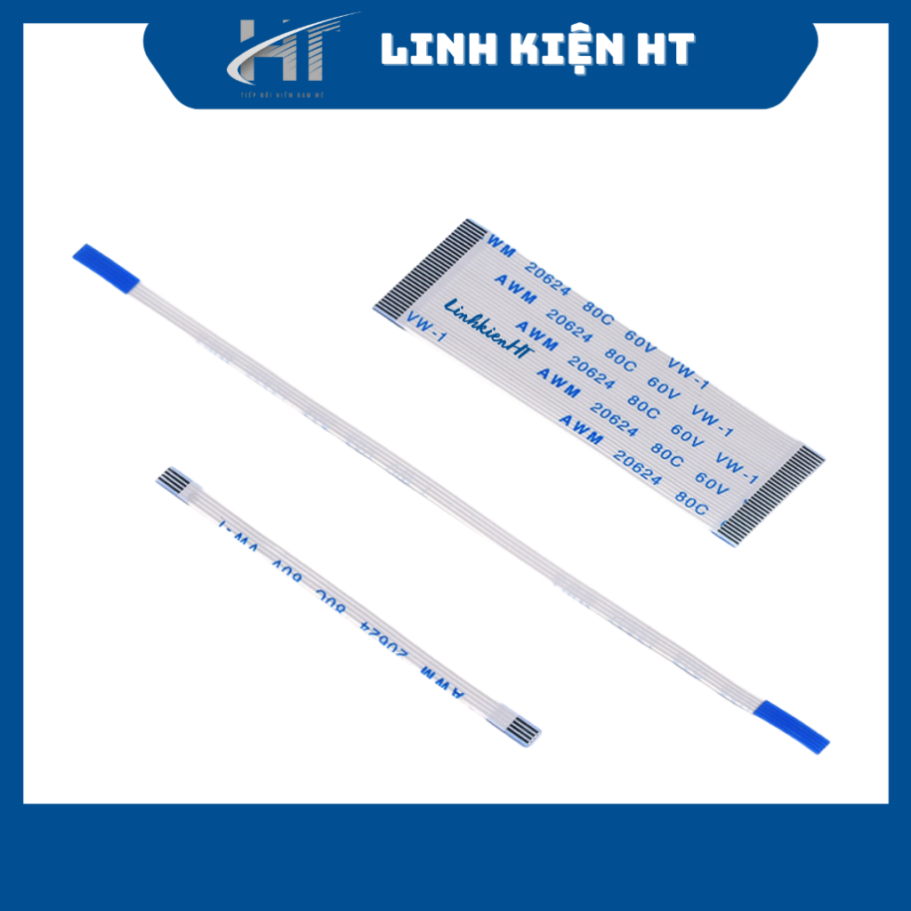 Cáp FFC 15P thuận 0.5mm dài 20cm chất lượng tốt - Linh kiện HT