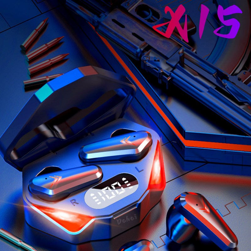 Tai Nghe Bluetooth Gaming X15 Pin 5- 7h Âm Thanh Rõ Cảm Ứng , bảo hành 12 tháng