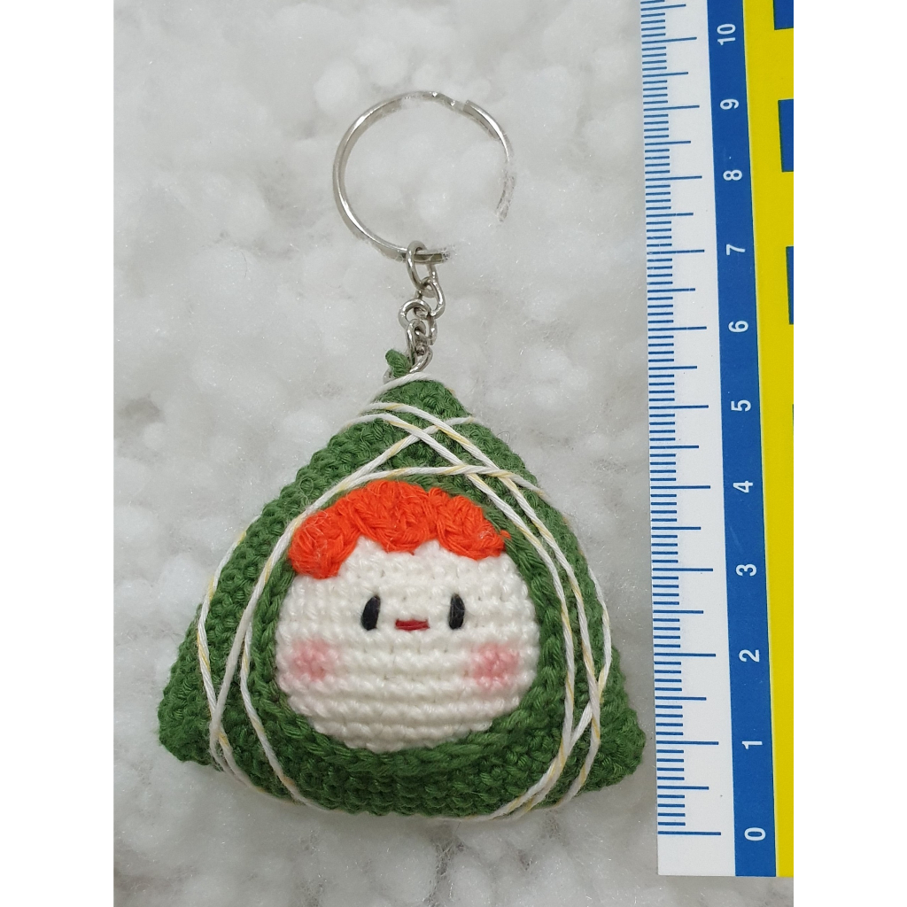 Móc khóa bằng len Bánh ú Handmade