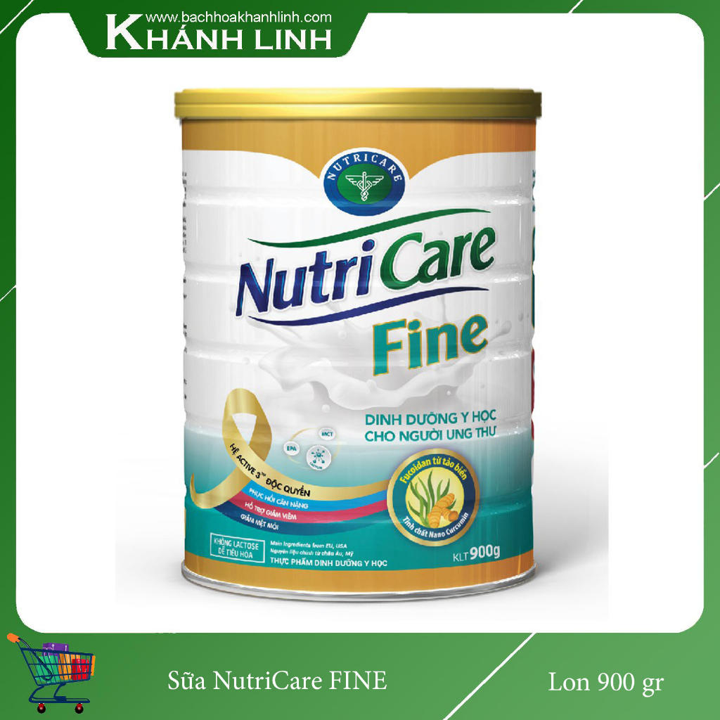 Sữa Bột Nutricare Fine Lon 900g ( Dành Cho Người Bị Ung Thư) date t8/2025