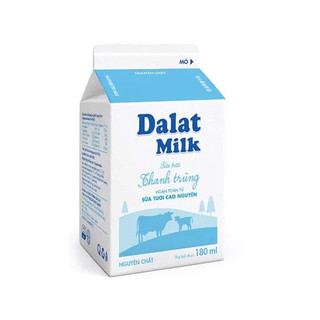  Sữa thanh trùng Đà Lạt Milk không đường 180ml 