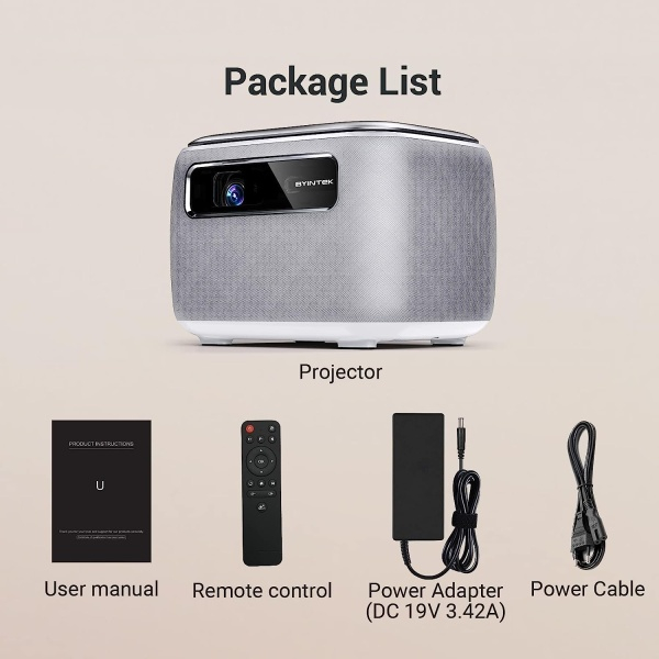 Máy Chiếu Di Động Byintek R20 Pro 3D FullHD 4K Pin 15600 mah Android 9.0–Rạp chiếu phim xem bóng đá mini ngoài trời