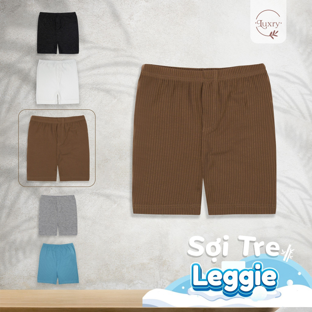 Quần legging đùi cho bé từ vải sợi tre cao cấp thoáng khí co giãn 4 chiều