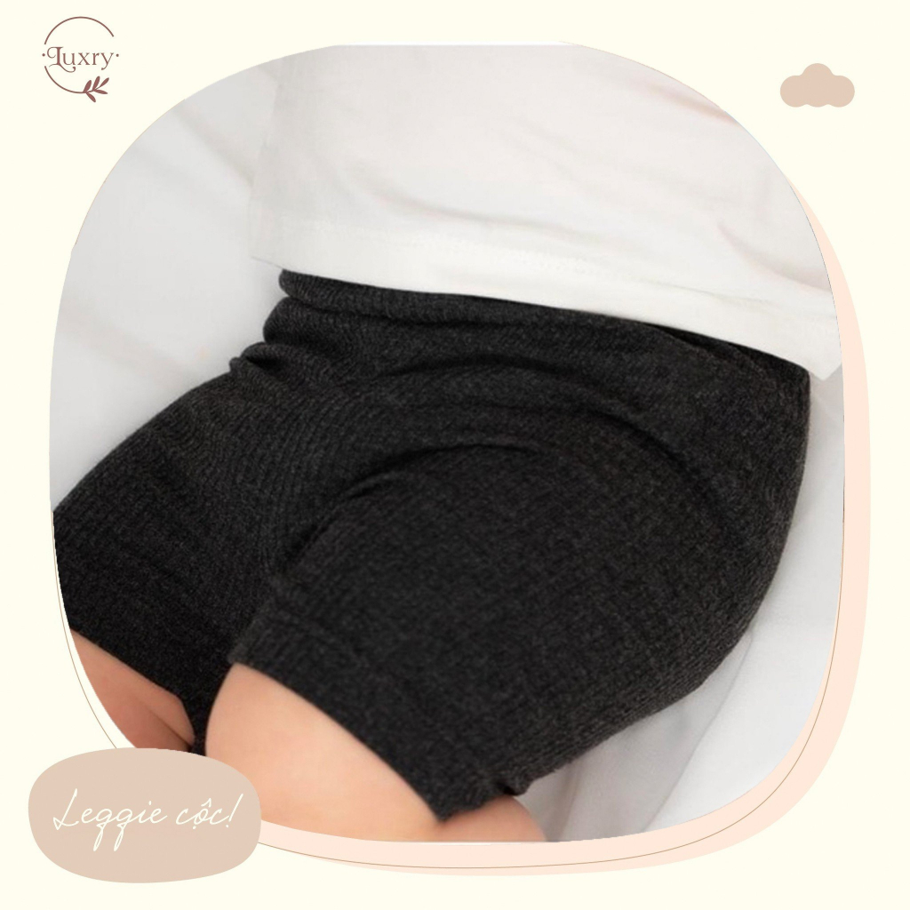 Quần legging đùi cho bé từ vải sợi tre cao cấp thoáng khí co giãn 4 chiều