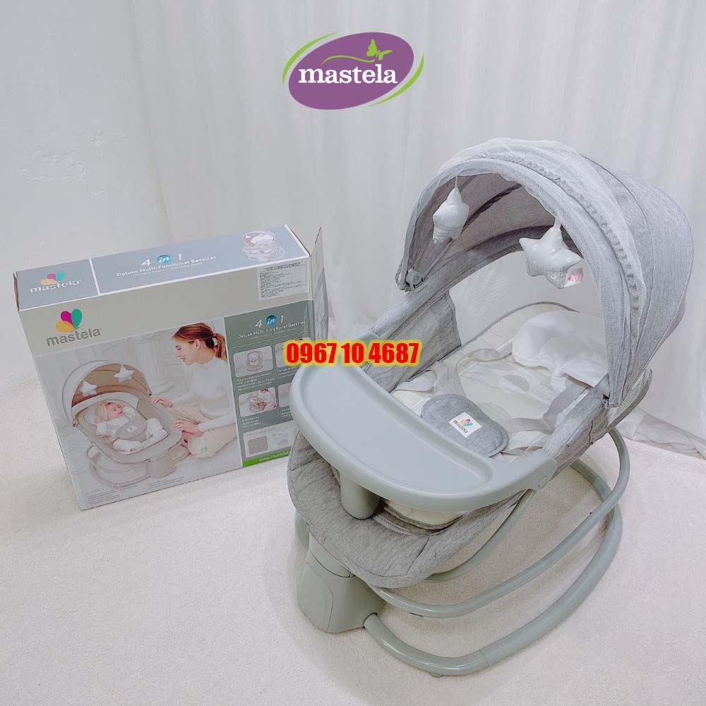 Nôi rung cho bé 🌸 𝑭𝒓𝒆𝒆𝒔𝒉𝒊𝒑 🌸 Nôi điện đa năng Mastela 8113 - 8114 kết hợp ghế ăn dặm tiện dụng - Bảo hành 12 tháng