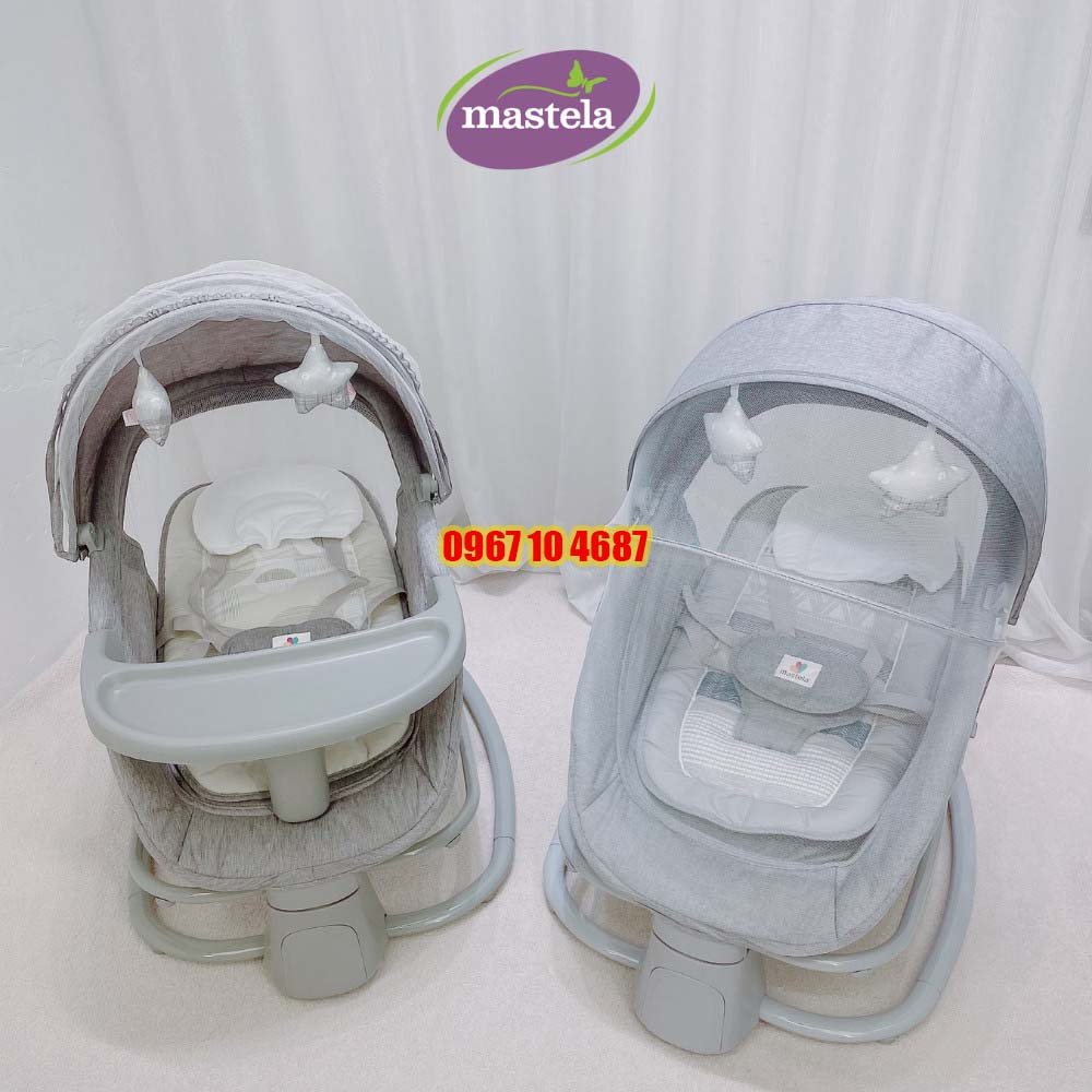 Nôi rung cho bé 🌸 𝑭𝒓𝒆𝒆𝒔𝒉𝒊𝒑 🌸 Nôi điện đa năng Mastela 8113 - 8114 kết hợp ghế ăn dặm tiện dụng - Bảo hành 12 tháng