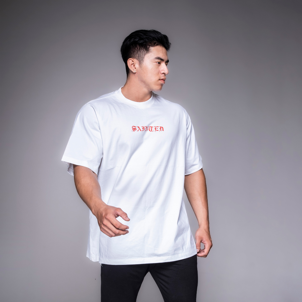 Áo thun cotton tay ngắn Oversized Washed Sainted Crossed