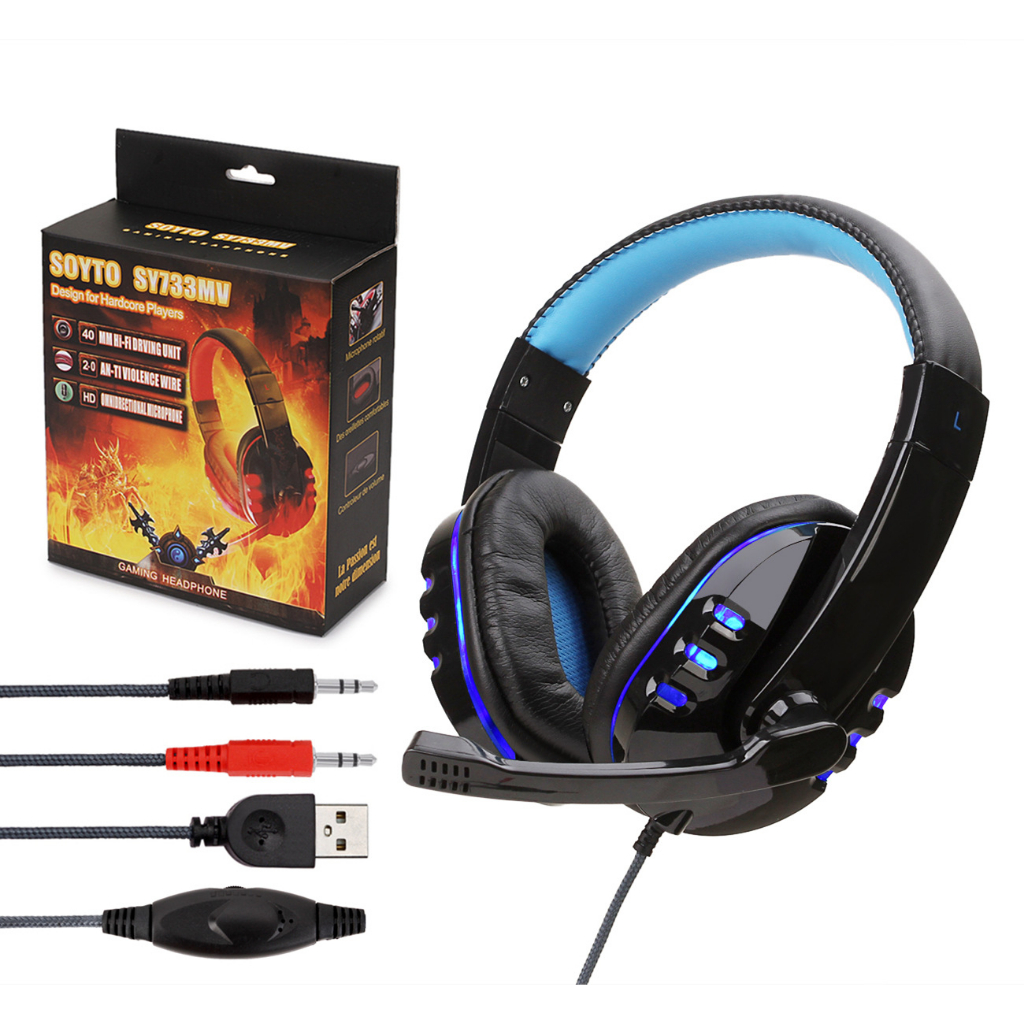 Tai nghe Gaming chụp tai có dây chơi game K2 PRO có Mic ,Jack 3.5mm cho Điện Thoại, Máy tính/ PC/ Laptop