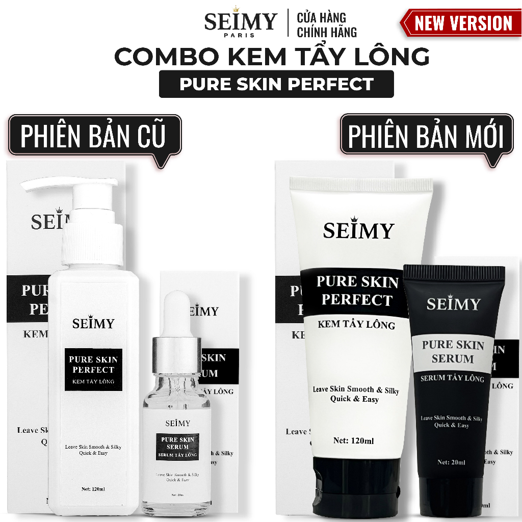 Combo Kem Tẩy Lông Seimy - Pure Skin Perfect 120ml