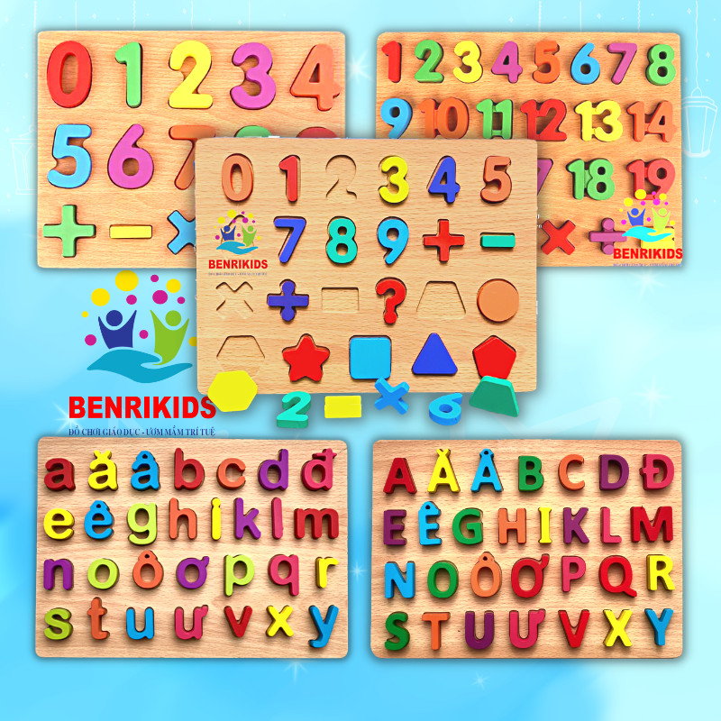 Đồ Chơi Bảng Ghép Hình Có Núm Bằng Gỗ Nhiều Chủ Đề Cho Bé Chơi Mà Học