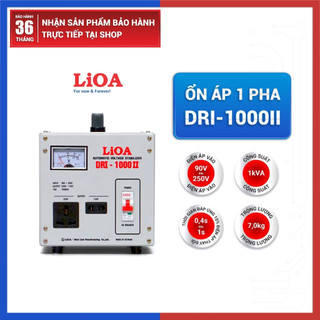 Ổn áp 1 pha lioa dri-1000 ii công suất 1.0kva điện áp 90v - 250v, 100% dây đồng nguyên chất - an toàn, tiết kiệm điện