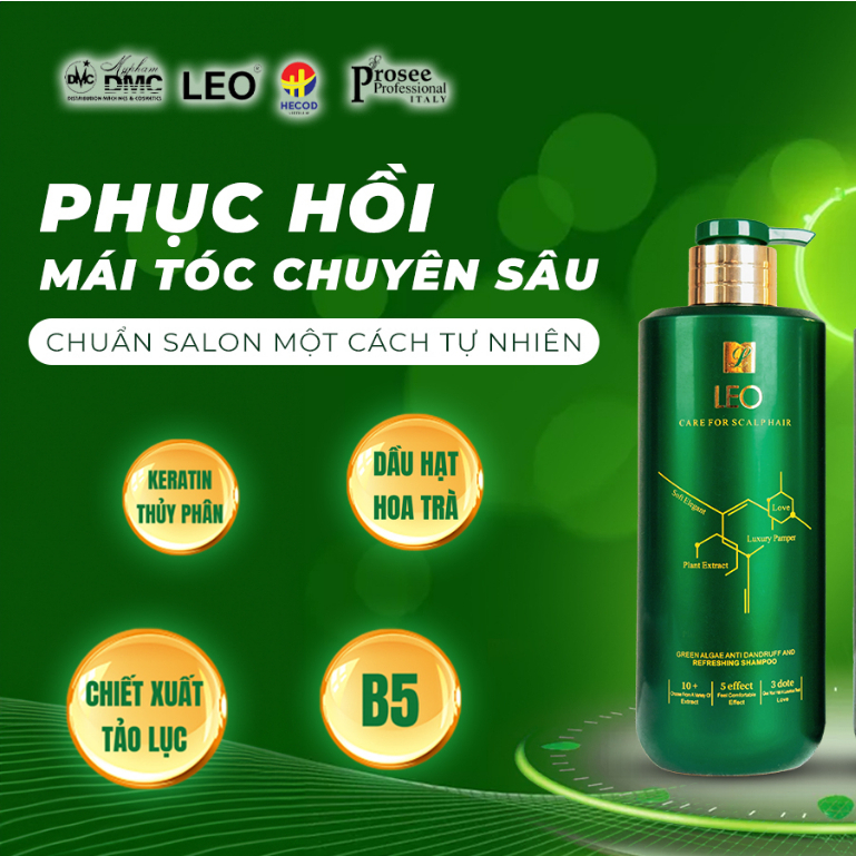 Cặp Gội Xả Prosee LEO Green 450ml 750ml Tái Tạo Dành Cho Tóc Gàu,Dầu Nhờn - Hướng Dương Cosmetic