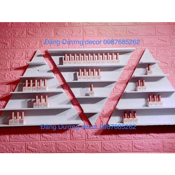 Kệ NAIL tam giác để sơn nail- nước hoa mini - Siêu đẹp - ĐỦ MÀU XINH