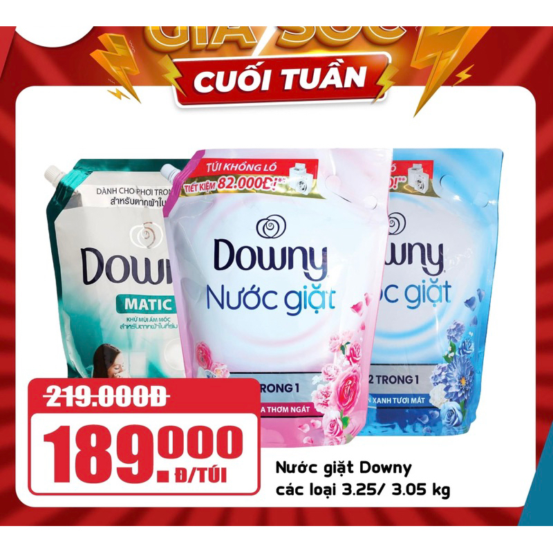 sale ✅✅✅Nước giặt xả 2in1 Downy túi khổng lồ 3,05kg