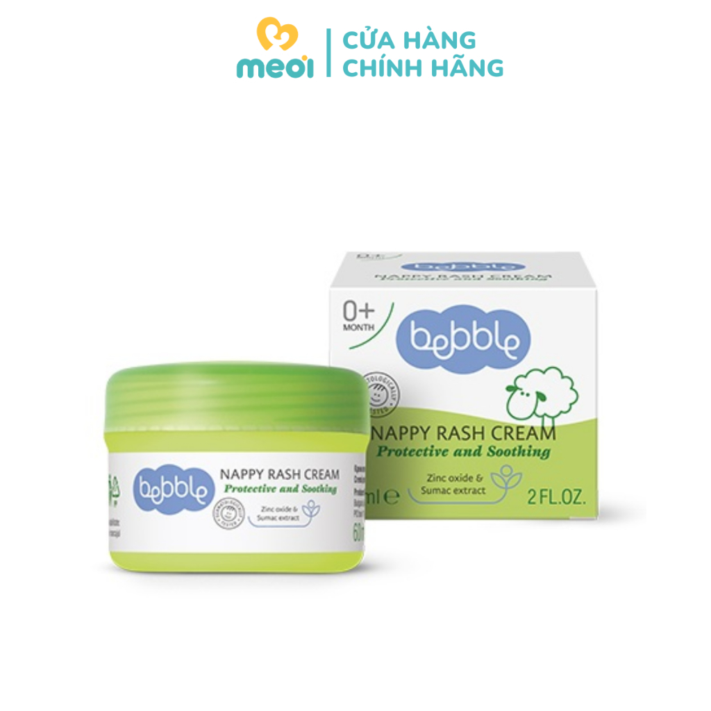 Kem hăm tã cho trẻ sơ sinh Bebble Nappy Rash Cream 60ml