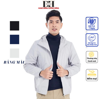 Áo khoác nam vải vân gạo DIHU, áo khoác gió dù nam chống nước cản bụi giữ mỏng nhẹ giữ ấm mùa thu đông