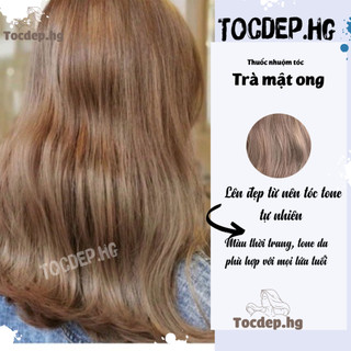 thuốc nhuộm tóc màu trà mật ong + tặng oxy trợ dưỡng - Tocdep.HG