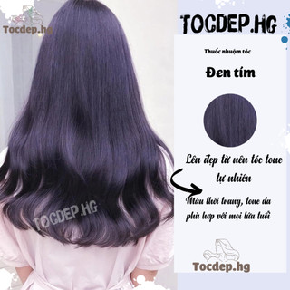 thuốc nhuộm tóc màu đen tím + tặng oxy trợ dưỡng - Tocdep.HG