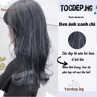 thuốc nhuộm tóc đen ánh xanh chì + tặng oxy trợ dưỡng - Tocdep.HG