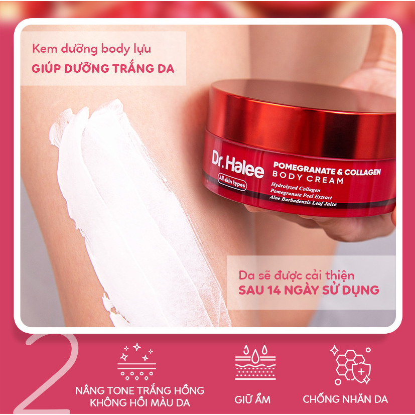 Kem Body Dr.Halee Trắng Da Dưỡng Ẩm 140g