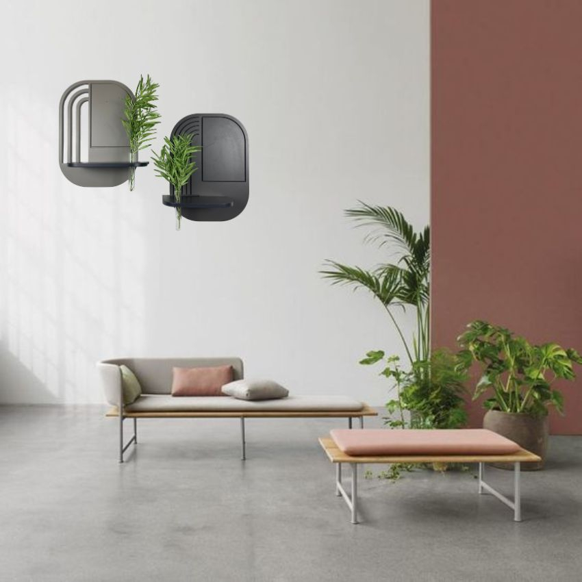 Kệ treo tường trang trí, kệ gỗ đa năng decor phòng khách phòng ngủ nhà tắm không cần khoan MOLAGO - VA