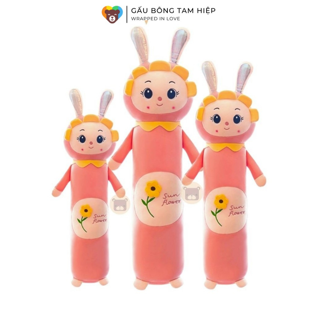 Gối ôm thỏ thêu hoa cho bé hàng Việt Nam chất lượng cao - Shop Gaubongtamhiep