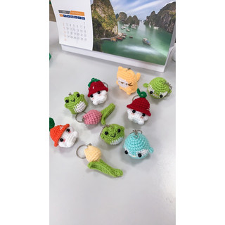 móc khoá bé nấm,len handmade