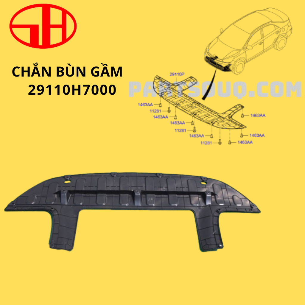 Tấm chắn bùn gầm cho xe hơi SOLUTO 2018-2020 chất liệu nhựa siêu bền