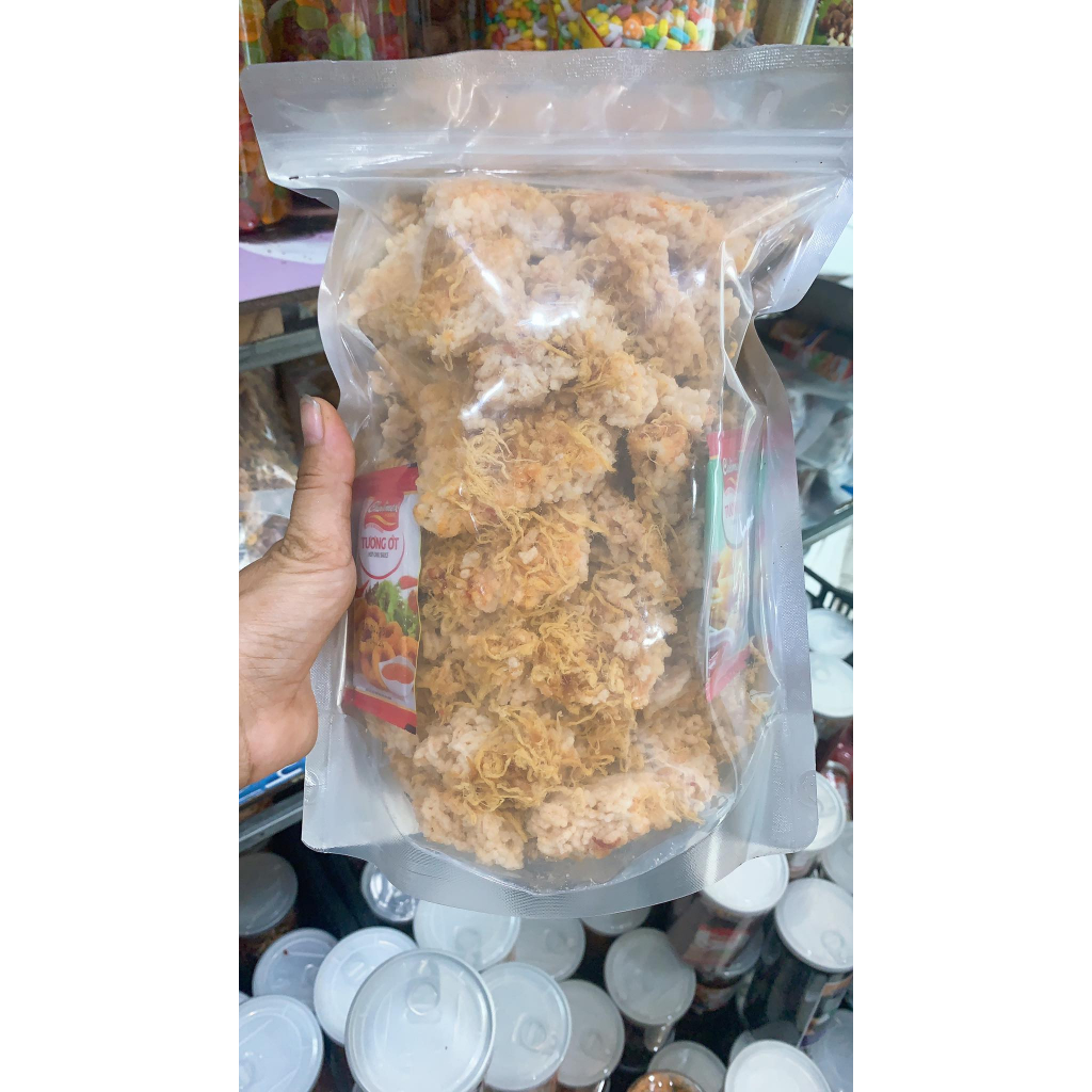 1kg Cơm cháy gạo lứt  VỠ siêu chà bông hạt cơm siêu giòn, nhà làm, healhthy, ăn kiêng, giảm cân