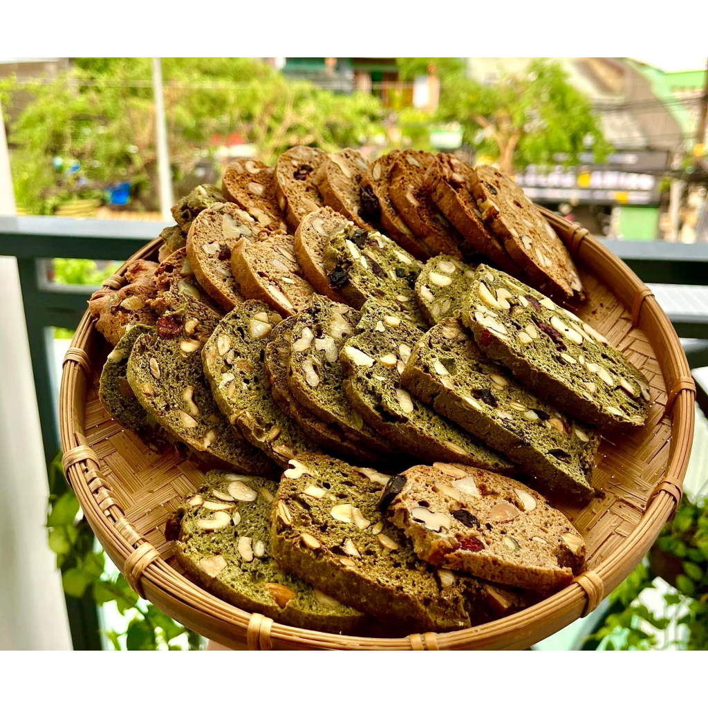 Bánh Biscotti Nguyên Cám Mix 3 Vị Phù Hợp Cho Người Ăn Kiêng Giảm Cân - Bánh Ngũ Cốc Dinh Dưỡng Ăn Kiêng | 200Gr