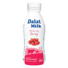 Sữa chua uống dâu tây đà lạt milk 200ml- chỉ giao ở hcm
