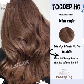 thuốc nhuộm tóc nâu cafe + tặng kèm oxy trợ dưỡng - Tocdep.HG