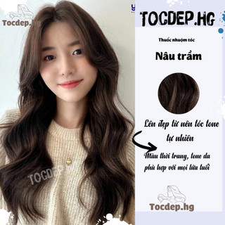 thuốc nhuộm tóc nâu trầm + tặng kèm trợ dưỡng - Tocdep.HG