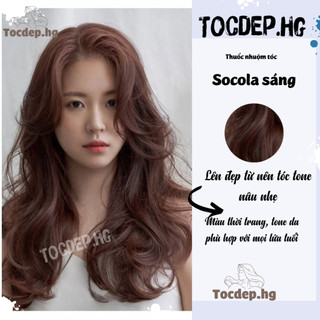 thuốc nhuộm tóc socola sáng + tặng kèm oxy trợ dưỡng - Tocdep.HG
