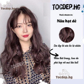 thuốc nhuộm tóc nâu hạt dẻ + tặng oxy trợ dưỡng - Tocdep.HG