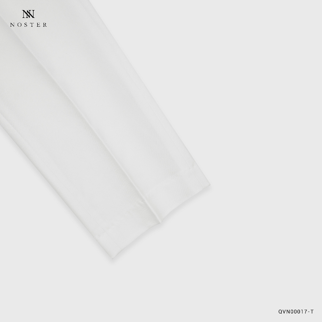 Quần vải nam màu trắng, chất vải dầy dặn - Thương hiệu Noster mã QVN00017