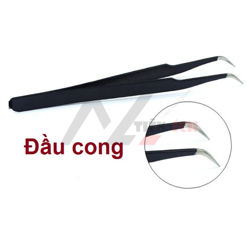Nhíp gắp đá nail - Nhíp nail chuyên dụng cho dân làm móng, Nhíp nail - Nhíp gắp linh kiện điện tử kẹp cong ESD 14 ESD 15